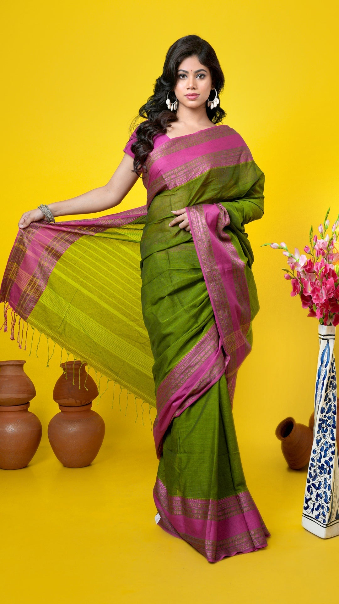 Green sarees