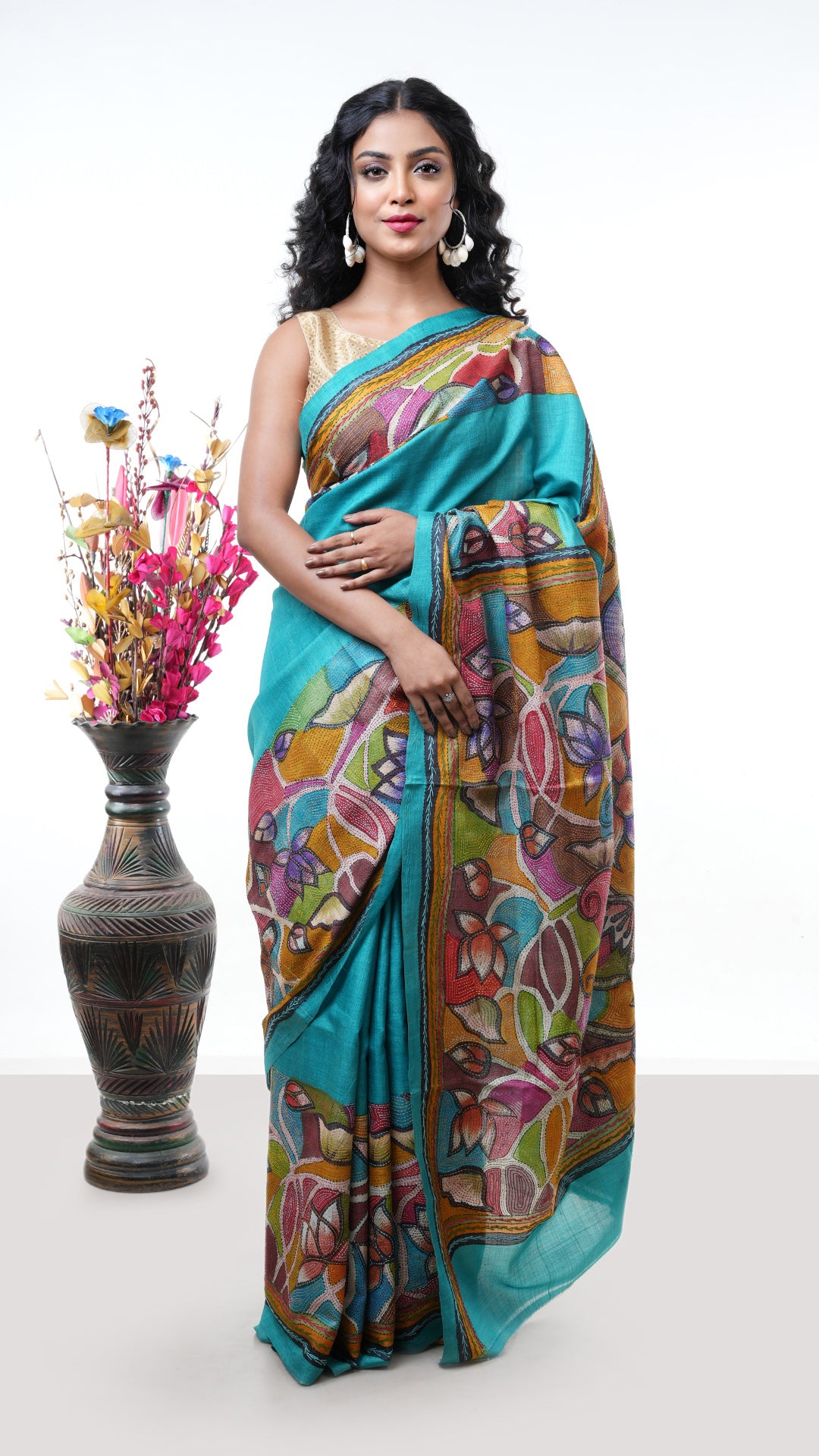 A tassar kantha saree