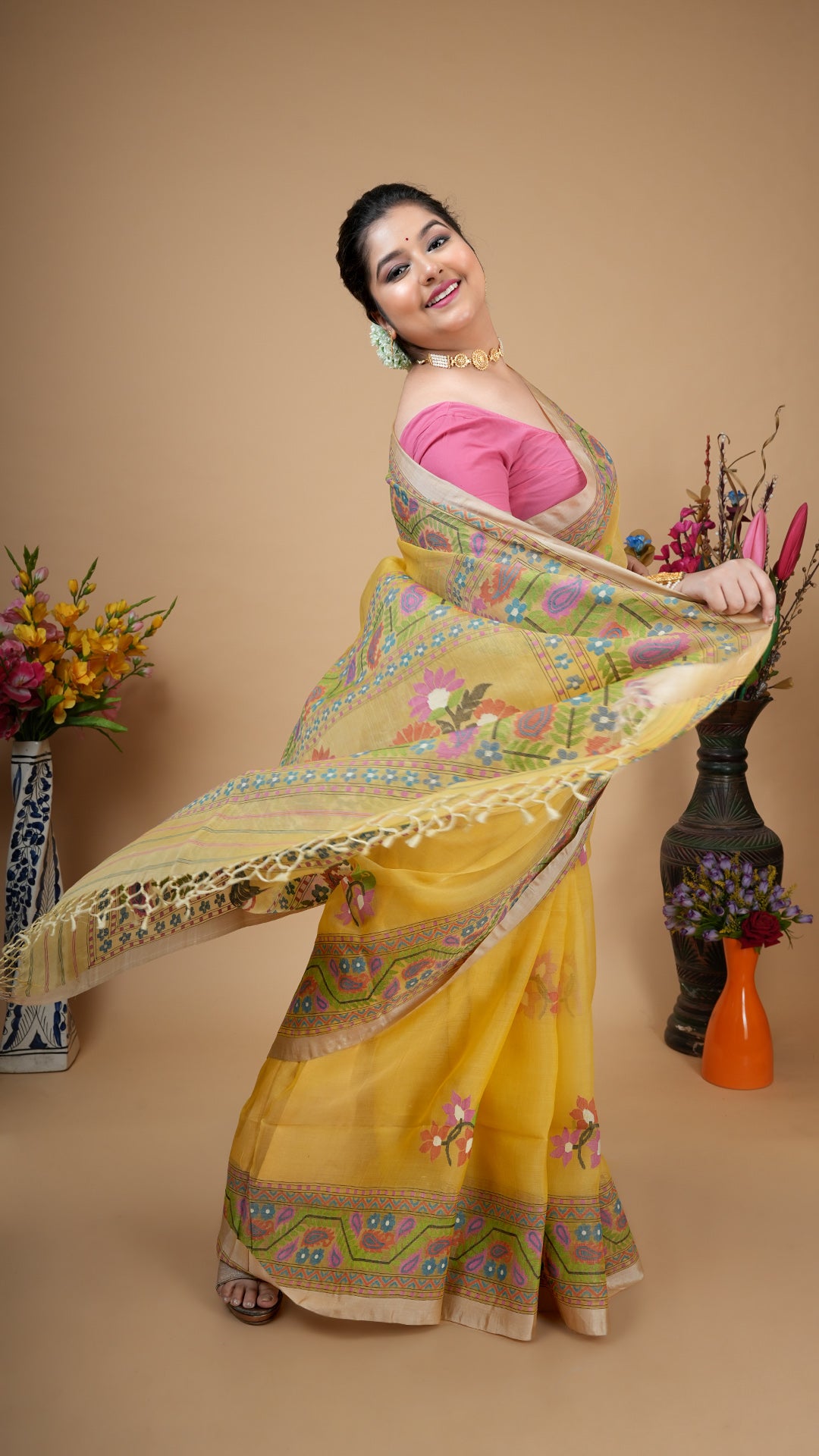 A muslin silk saree