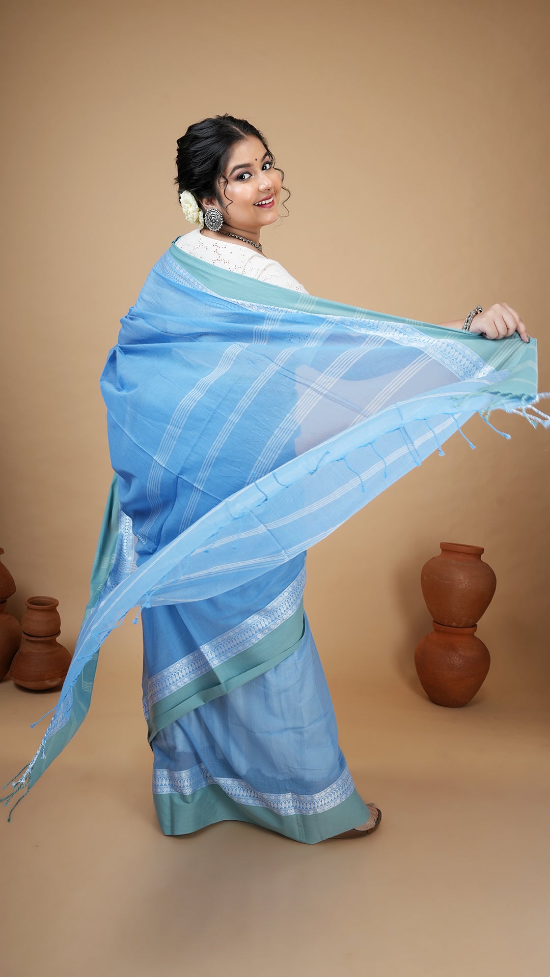 A sky blue with pesta border